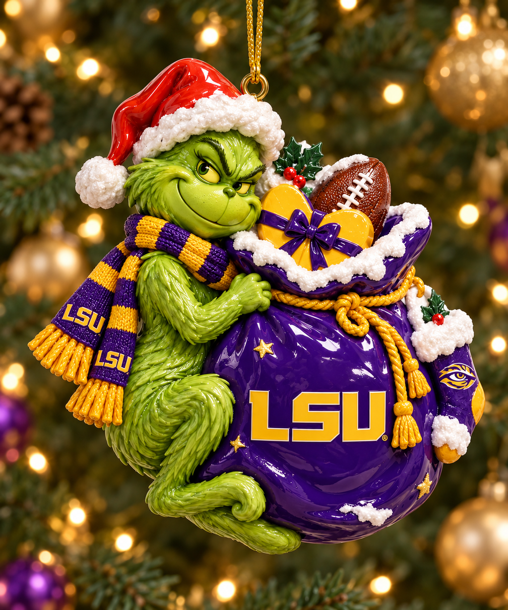 LSU Premium Christmas Tree Ornament TMH