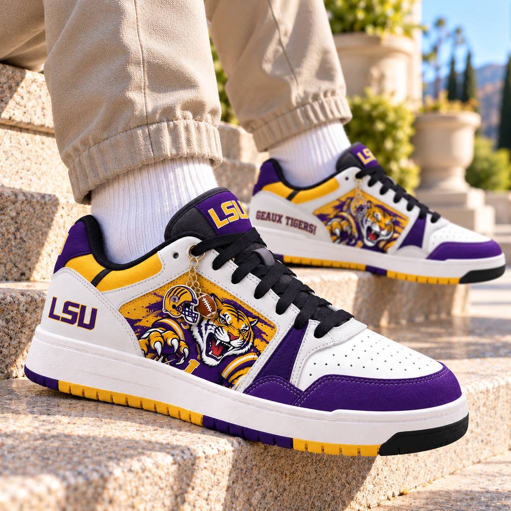 LSU Premium Low-Top Sneakers with Charm BMD