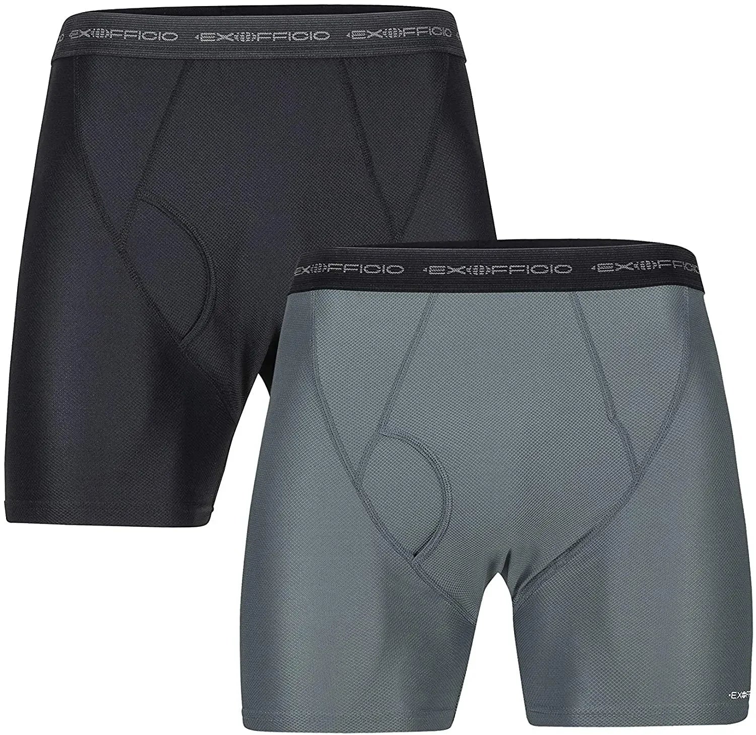 ExOfficio Men's Boxer Brief 2 Pack Men Sports Mesh Boxer Quick Drying Lightweight Breathable Outdoor Men Underwear USA Size