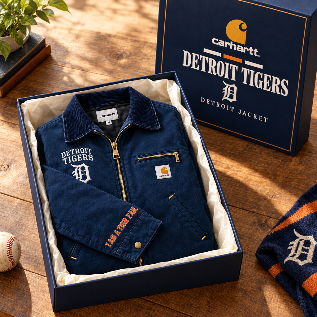 Detroit Tigers Work Jacket Embroidered Detroit Jacket