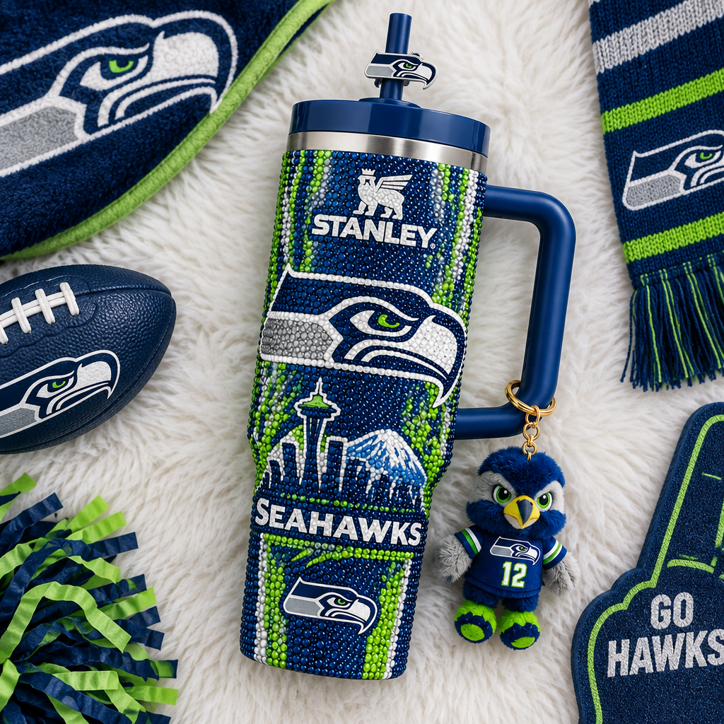Seattle Seahawks 40oz Tumbler With Handle TTNL